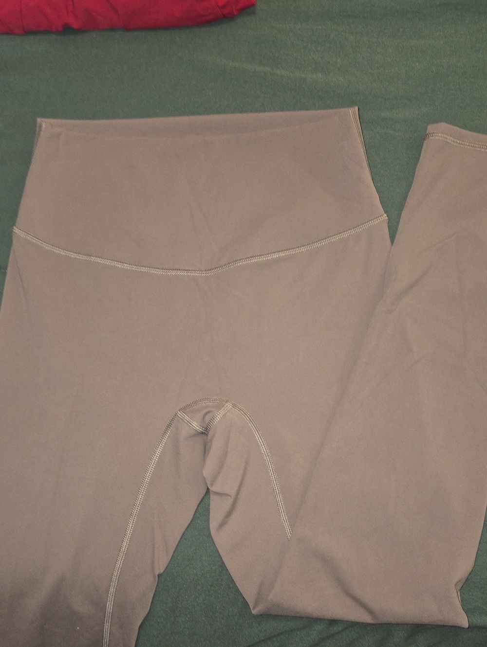 High-Waist Brown Leggings - Size Large